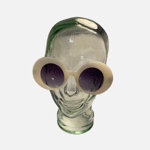 Chunky Off White Oversized Bubble Round Sunglasses